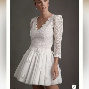 Anthropologie LoveShackFancy Veralynne Reception Floral Embellished mini Dress 2